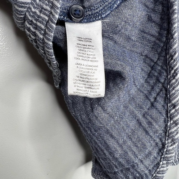 BeachLunchLounge blue Striped Top size large - Picture 5 of 7